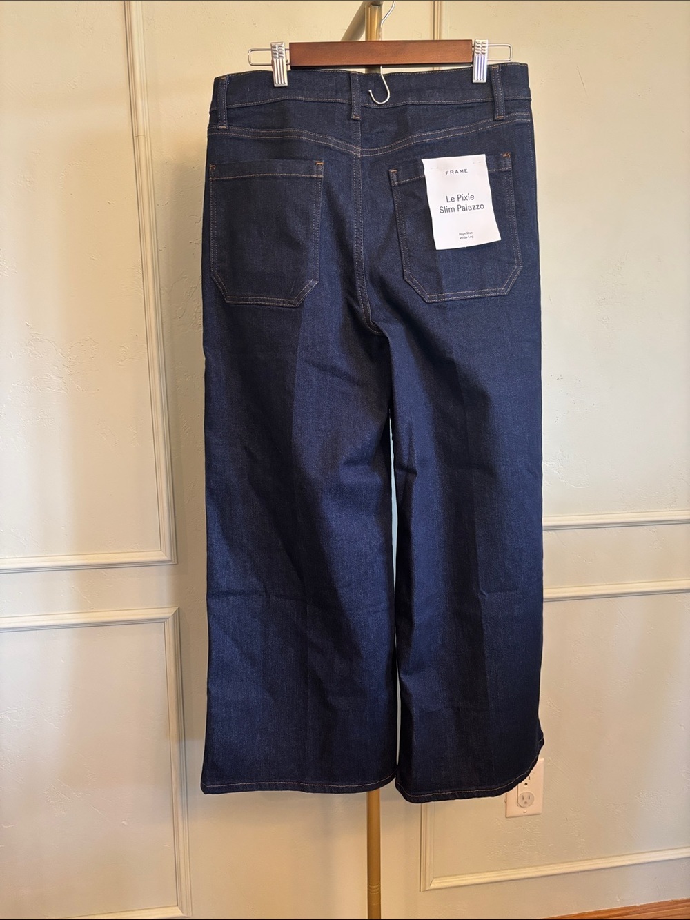 Frame Le Pixie Slim Palazzo Jeans High Rise Wide-Leg Bootcut Denim MSRP $298